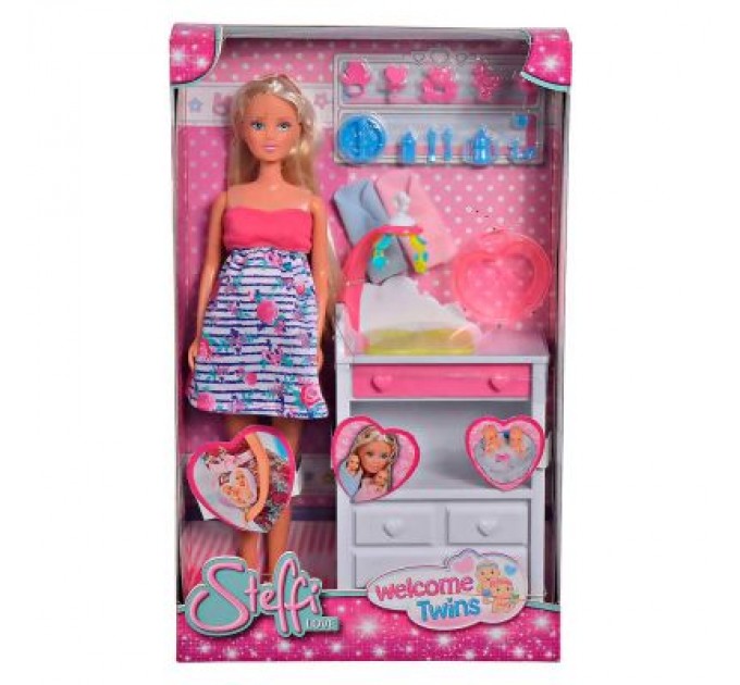 Лялька Simba Штеффі Вагітна двійнятами з немовлятами та аксесуари (5733333)