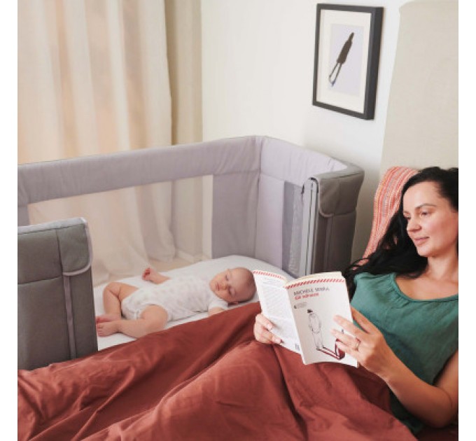 Ліжечко Chicco Next2Me Forever 3 в 1 Сіре (79650.61)