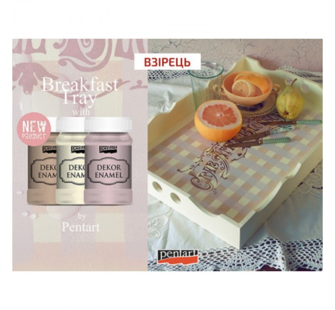 Акрилові фарби Pentart Dekor Enamel глянцева, Біла, 100 мл (5997412795677)