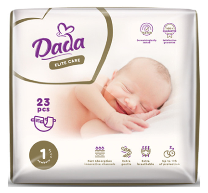 Dada Підгузки Dada Elite Care Newborn 1 (2-5 кг) 23 шт (4820174981075)