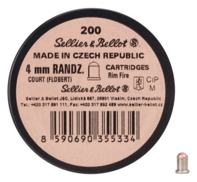 Патрони Флобера Sellier & Bellot Bellot Randz Curte кал. 4 mm short 200 шт (V355332)