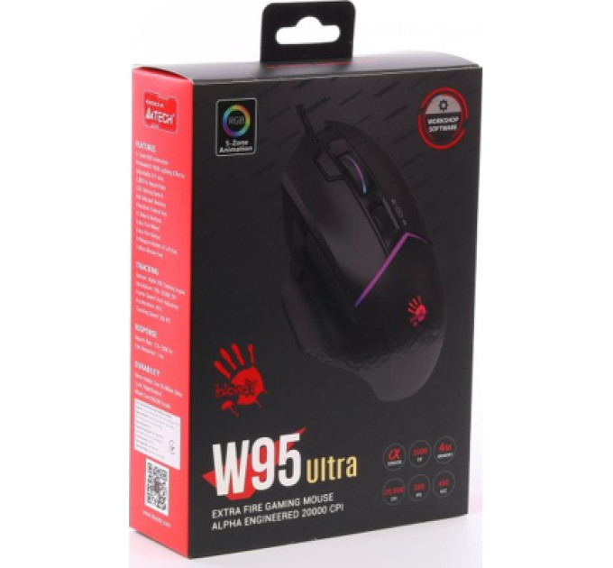 A4Tech Мишка A4Tech Bloody W95 Ultra USB Black (4711421002288)