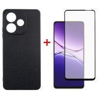 Чохол до мобільного телефона Dengos Oppo A5 Pro Case Carbon + Glass (Black) (DG-KM-150)