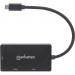 Intracom Концентратор Intracom USB3.1 Type-C to HDMI/DVI-I/VGA Black Manhattan (152983)