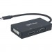 Intracom Концентратор Intracom USB3.1 Type-C to HDMI/DVI-I/VGA Black Manhattan (152983)
