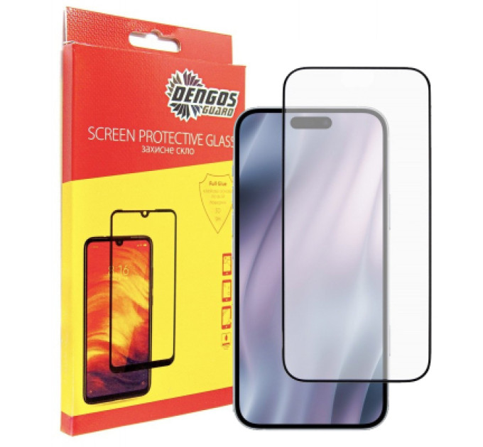 Dengos Скло захисне Dengos Full Glue iPhone 17 Air Black (TGFG-411)
