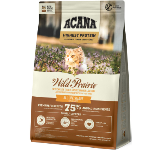 ACANA Сухий корм для кішок ACANA Wild Prairie Cat 1.8 кг (0064992714574)