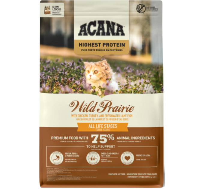 ACANA Сухий корм для кішок ACANA Wild Prairie Cat 1.8 кг (0064992714574)