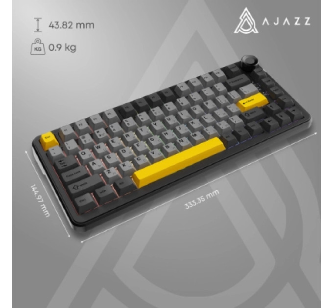 Ajazz Клавіатура Ajazz AK820 MAX PLUS Daydream Switch RGB Wireless/Bluetooth/USB Black (AK820MAX-DD-BGY)