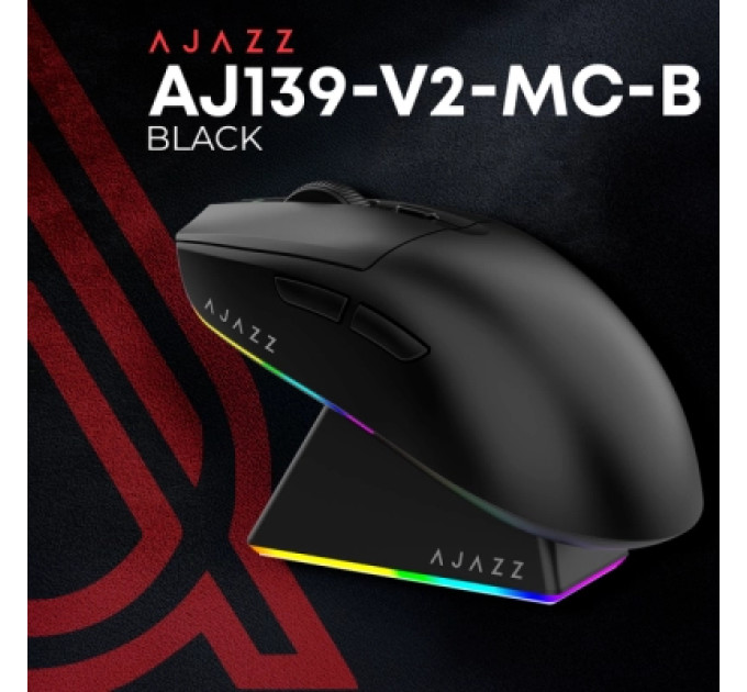 Ajazz Мишка Ajazz AJ139 V2 MC Wireless/Bluetooth/USB Black (AJ139-V2-MC-B)