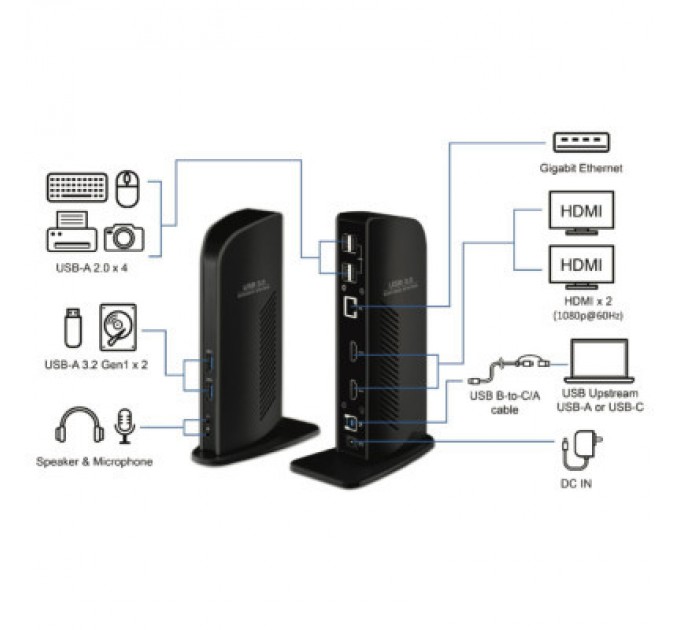 Durabook Порт-реплікатор Durabook USB 3.0 Docking Station (DDXAUD)