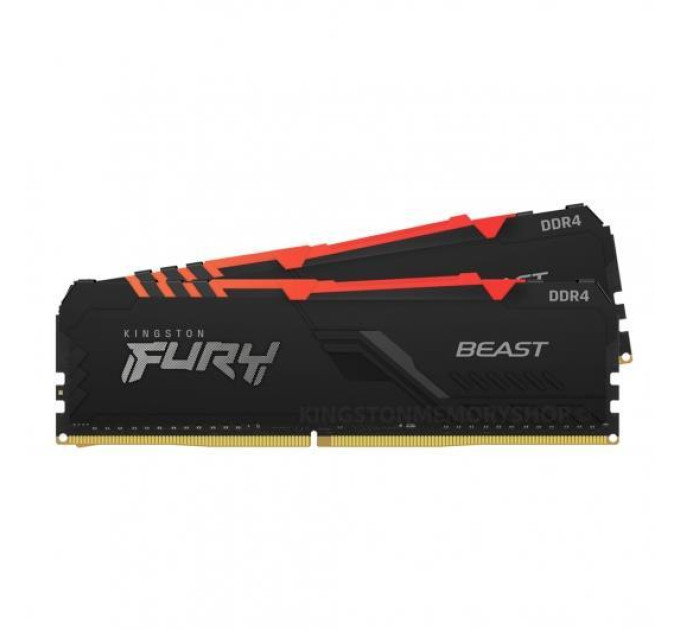 Kingston Модуль пам`яті DDR4 2x16GB/3200 Kingston Fury Beast RGB (KF432C16BB12AK2/32WP)