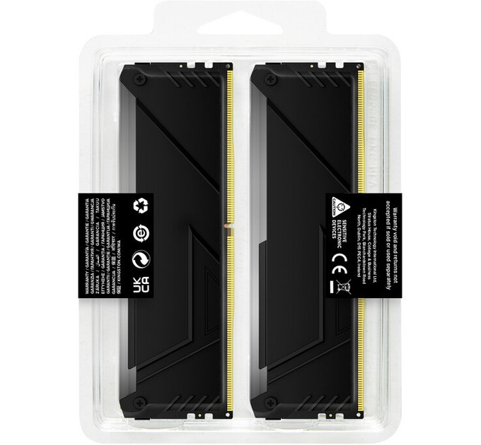 Kingston Модуль пам`яті DDR4 2x8GB/3200 Kingston Fury Beast RGB (KF432C16BB2AK2/16WP)