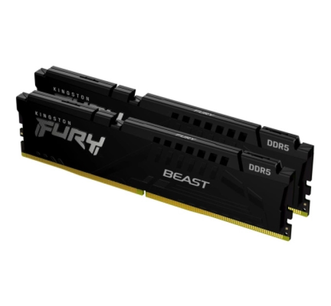 Kingston Fury (ex.HyperX) Модуль пам'яті для комп'ютера DDR5 64GB (2x32GB) 5200 MHz Beast Black Kingston Fury (ex.HyperX) (KF552C40BB2K2-64)