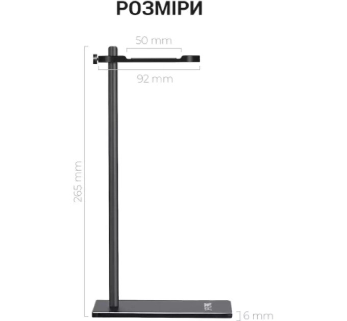 OfficePro Підставка для гарнітури OfficePro Aluminum Alloys Black (LS350B)