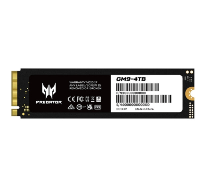 Acer Predator Накопичувач SSD M.2 2280 1TB GM9 Acer Predator (BL.9BWWR.136)