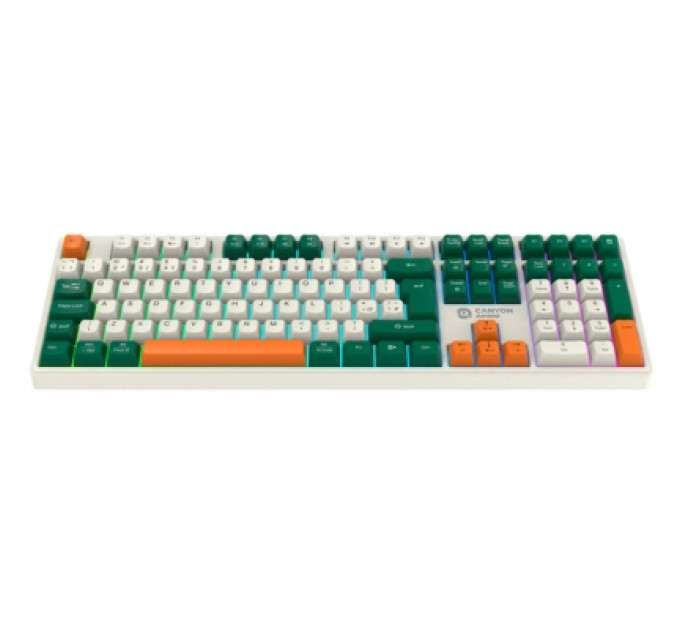 Canyon Клавіатура Canyon Shadder GKW-11 RGB Silent Wireless/Bluetooth/USB UA White (CND-SKBW11)