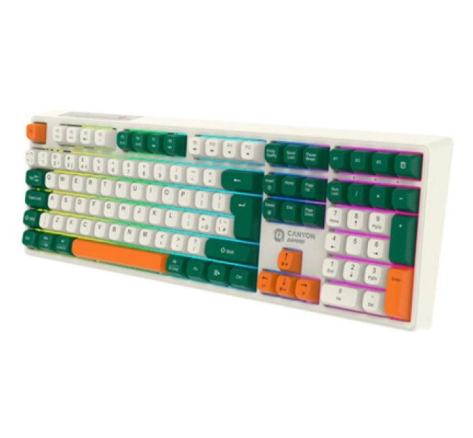 Canyon Клавіатура Canyon Shadder GKW-11 RGB Silent Wireless/Bluetooth/USB UA White (CND-SKBW11)