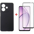 Dengos Чохол до мобільного телефона Dengos Carbon + glass Oppo A40m/A40 Black (DG-KM-159)