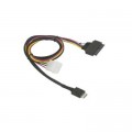 Supermicro Кабель для передачі даних Supermicro OCuLink SFF-8611 (x4) to SFF-8639 U.2 with 4 Pin Power Cable (CBL-SAST-1011)
