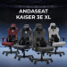 AndaSeat Крісло ігрове AndaSeat Kaiser 3E Fabric Size XL Grey (AD23YC-XL-09-G-CF-G01)
