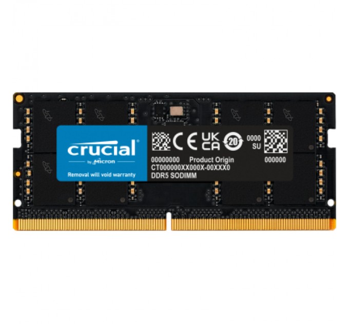 Micron Модуль пам'яті для ноутбука SoDIMM DDR5 32GB 5200 MHz Micron (CT32G52C42S5)