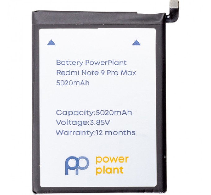 Акумуляторна батарея PowerPlant Xiaomi Redmi Note 9 Pro Max (BN52) 5020mAh (SM220373)
