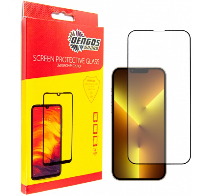 Скло захисне Dengos SuperD для IPhone 13 Pro Max (black) (TGFG-SD-06)