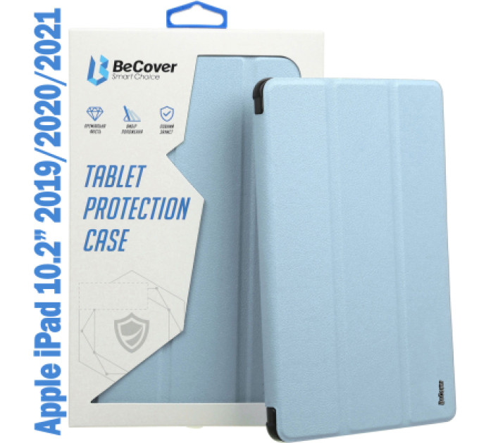 BeCover Чохол до планшета BeCover Tri Fold Soft TPU Silicone Apple iPad 10.2 2019/2020/2021 Light Blue (708515)