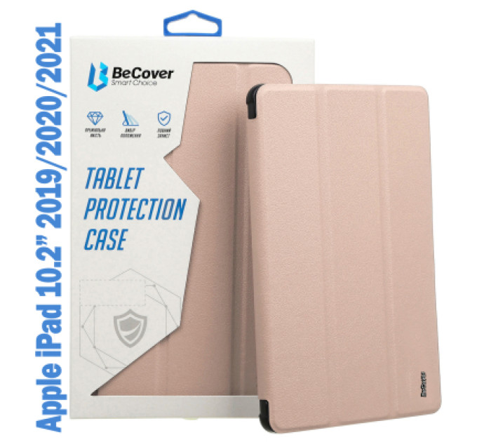 BeCover Чохол до планшета BeCover Tri Fold Soft TPU Silicone Apple iPad 10.2 2019/2020/2021 Pink (708516)
