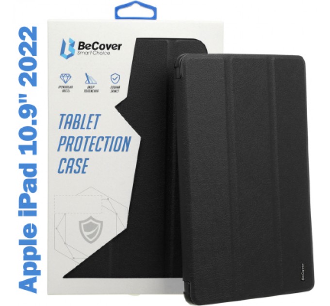 Чохол до планшета BeCover Tri Fold Soft TPU Silicone Apple iPad 10.9" 2022 Black (708518)