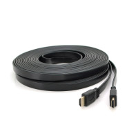 Кабель мультимедійний HDMI M to HDMI M 15.0m V1.4 black Merlion (YT-HDMI(M)/(M)SLIM-15m/06971)