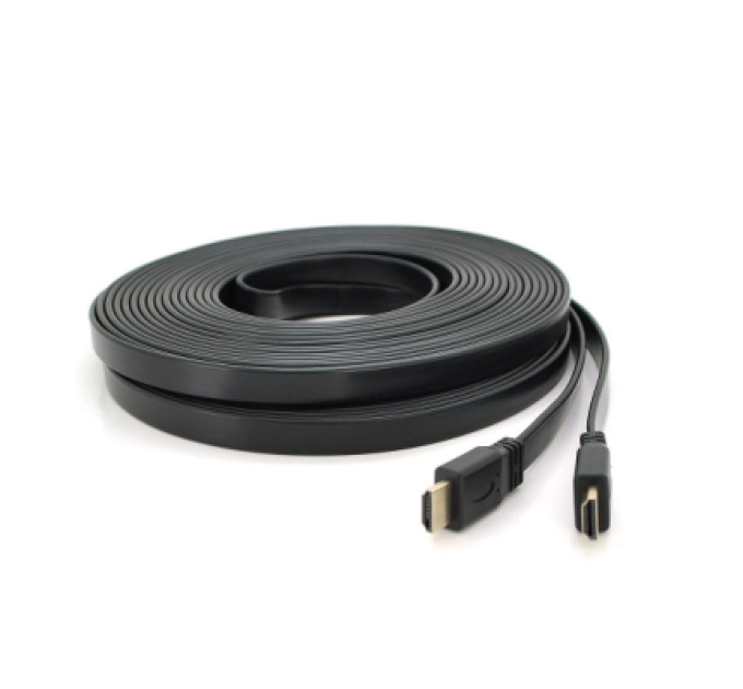 Merlion Кабель мультимедійний HDMI M to HDMI M 15.0m V1.4 black Merlion (YT-HDMI(M)/(M)SLIM-15m/06971)