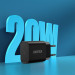 Choetech Мережевий зарядний пристрій Choetech (1USBх3A) Type-C PD20W Charger Black (Q5004-EU)