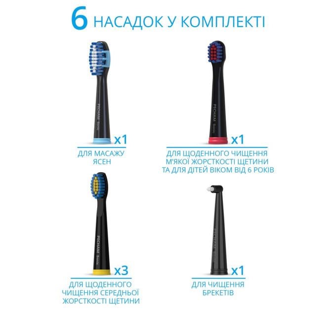 Pecham Електрична зубна щітка Pecham Travel PC-085 Black