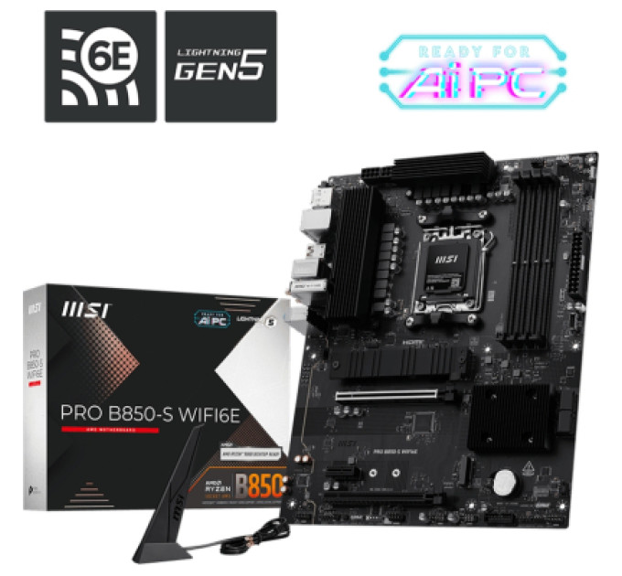 MSI Материнська плата MSI PRO B850-S WIFI6E