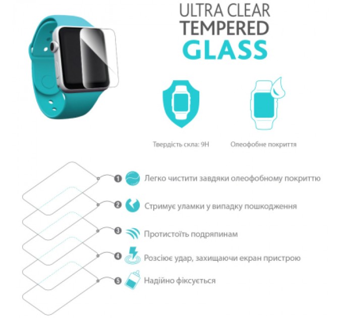 Скло захисне Piko Full Glue Apple Watch Series 4 40 mm (1283126488962)