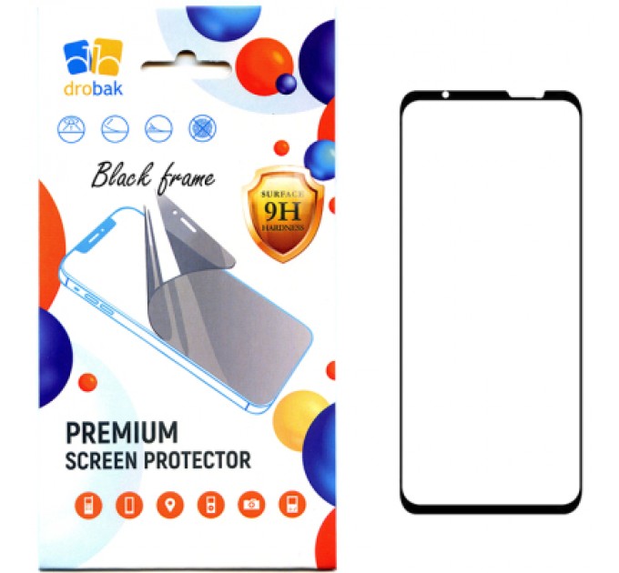 Скло захисне Drobak Asus ROG Phone 5s (Black) (616151) (616151)