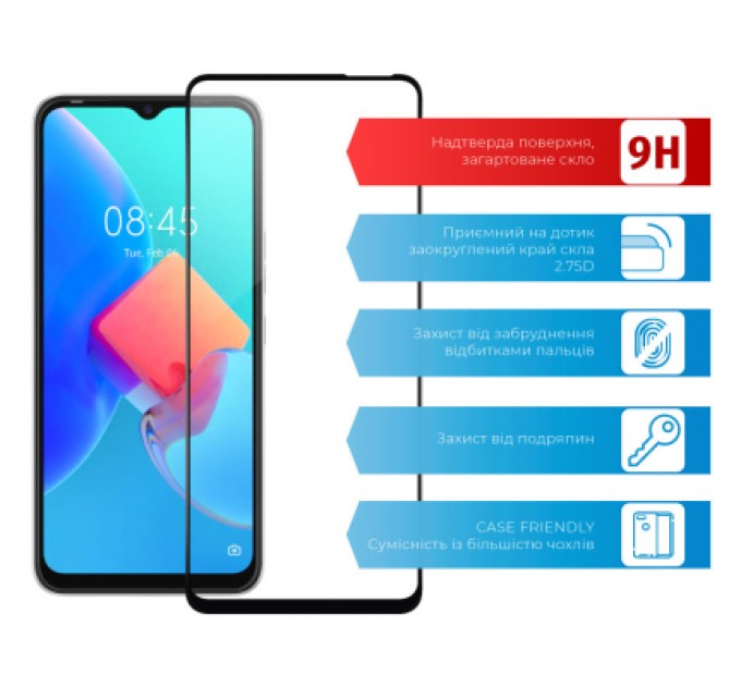 Скло захисне ACCLAB Full Glue Tecno Spark 8C (1283126542466)