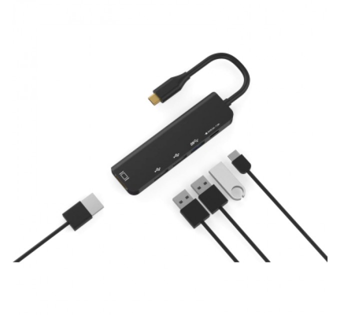 XoKo Концентратор XoKo AC-405 Type-C to HDMI+USB 3.0+USB 2.0+Type-C (XK-AC-405)