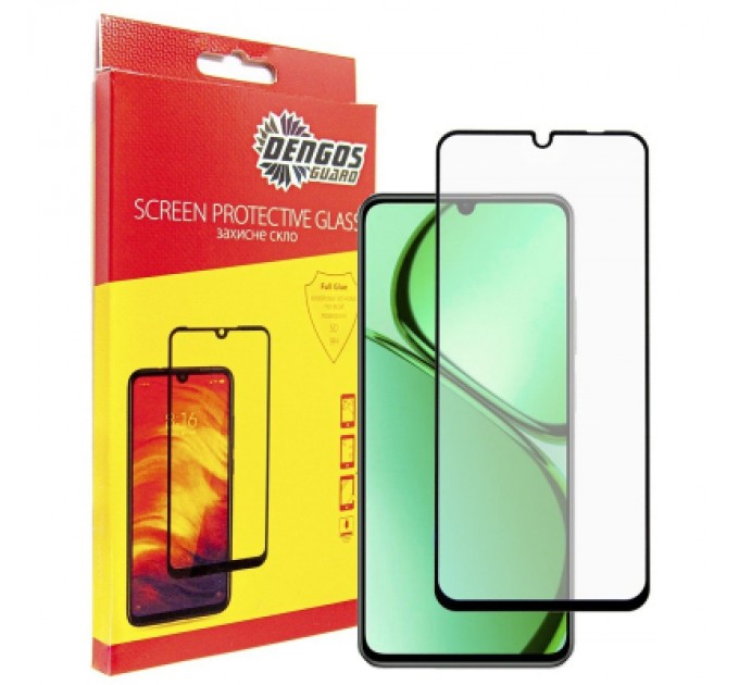Скло захисне Dengos Full Glue Realme C63 (black) (TGFG-370)