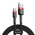 Baseus Дата кабель USB 2.0 AM to Micro 5P 1.0m Cafule 2.4A red+black Baseus (CAMKLF-B91)