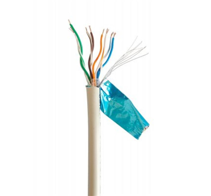 Cablexpert Кабель вита пара Cablexpert FTP (FPC-5004E-L) CAT5e, алюміній під міддю (CCA з AWG24), багатожильний, екранований фольгою, 305м