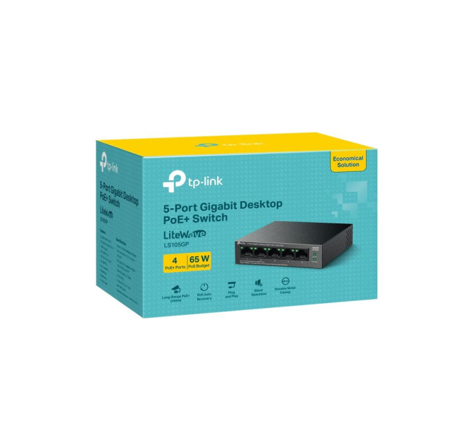 TP-Link 5-портовий гігабітний комутатор, LS105GP TP-LINK