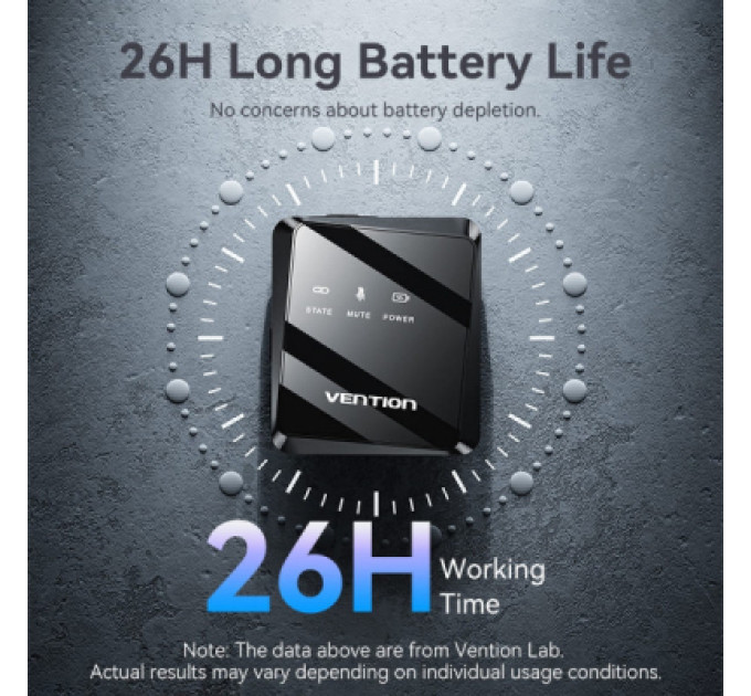 Vention Мікрофон Vention USB-C 2-Pack Wireless Lavalier Black (NCBB0)