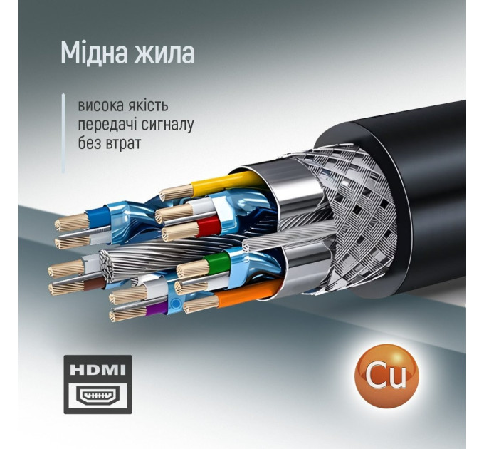ColorWay Кабель ColorWay HDMI - HDMI V 2.0 (M/M), 4K/60 Гц, 10 м, Black (CW-CBHD081-BK)