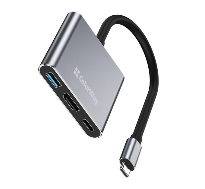 ColorWay USB-хаб СolorWay USB Type-C 3-в-1 (CW-HUB08)