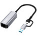 ColorWay Мережевий адаптер ColorWay USB-A/USB-С 3.0 - RJ45 (CW-AD-CRG)