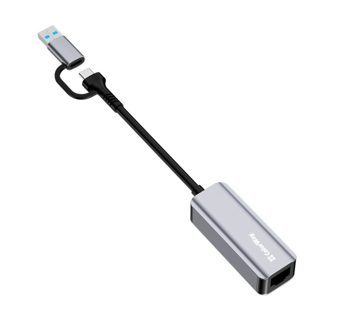 ColorWay Мережевий адаптер ColorWay USB-A/USB-С 3.0 - RJ45 (CW-AD-CRG)
