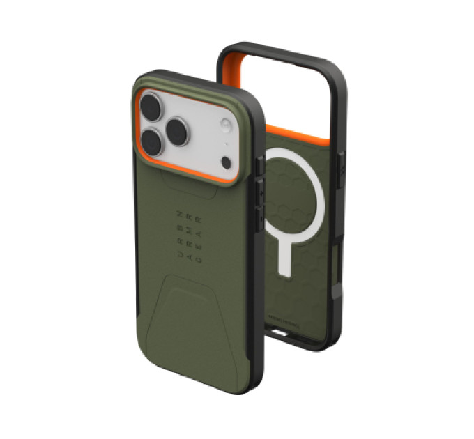 UAG Чохол до мобільного телефона UAG iPhone 17 Pro Max Civilian MagSafe Olive/Orange (114546117297)